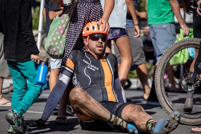 End of race exhaustion. 2019 Park City Point to Point. Photo by Jay Dash Photography