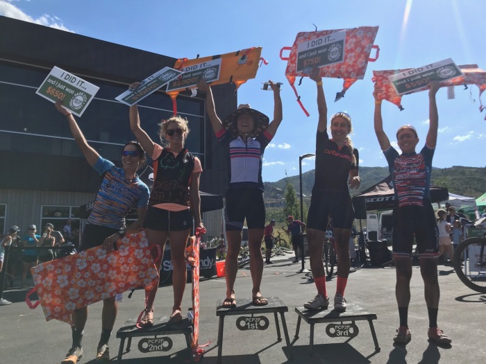 The women's podium at the 2019 Park City Point to Point. Photo courtesy Park CIty Point to Point