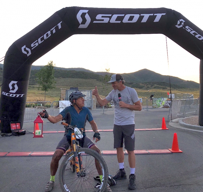 Park City Point to Point Red Lantern Rider Greg Paul completed the race in 12:41:51 with double knee replacements. Photo courtesy Park City Point to Point