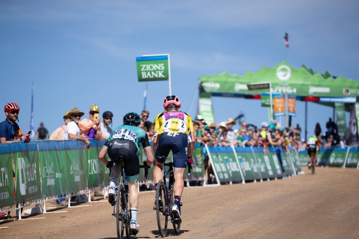 Lawson Craddock (EF Education First) put in a great effort, but loses the yellow jersey. Stage 2, 2019 Tour of Utah. Photo by Cathy Fegan-Kim