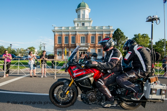 Jason Jenkins, ace Mediamotos.TV driver passes by the historci Council Hall building. Stage 4 - Salt Lake City Circuit Race, 2019 LHM Tour of Utah (Photo by Dave Richards, daverphoto.com)