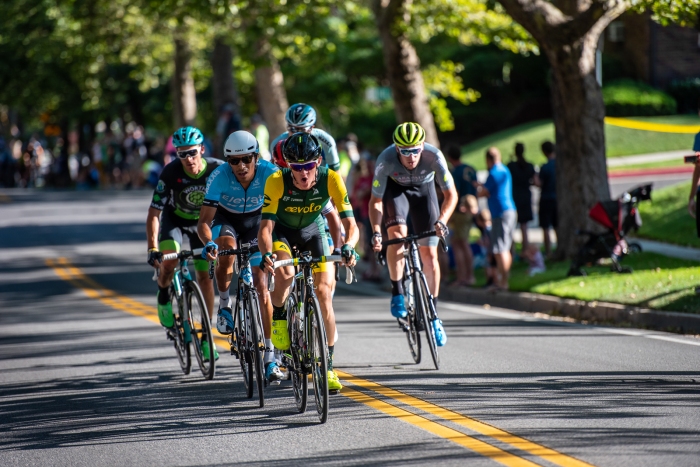 The early break is starting to get established. Stage 4, 2019 Tour of Utah. Photo by Steven L. Sheffield