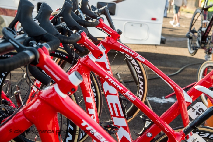 Cleaned and prepped, the bikes are ready for tomorrow's racing. Stage 5 - Canyons Village Park City Mountain Resort, 2019 LHM Tour of Utah (Photo by Dave Richards, daverphoto.com)