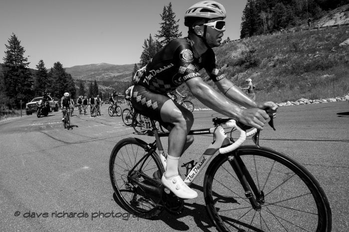 Like an oldtime climb of the Tour de France, the Wolf Creek Ranch climb just seems to go on forever. Stage 6, 2019 LHM Tour of Utah (Photo by Dave Richards, daverphoto.com)