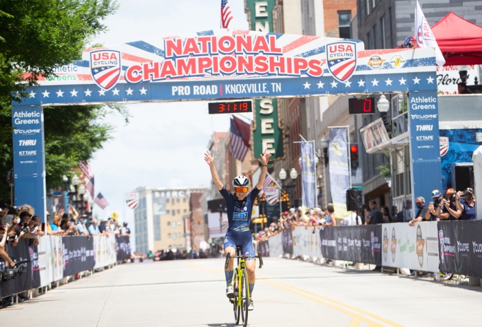 2021 USA Cycling Pro Women's Road Race Championships. June 20, 2021, Knoxville, TN. Photo by Cathy Fegan-Kim, cottonsoxphotography.com