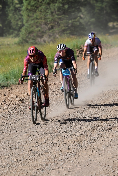 Peter Stetina leads a group. 2022 Crusher in the Tushar. Photo by Kevin McInnis