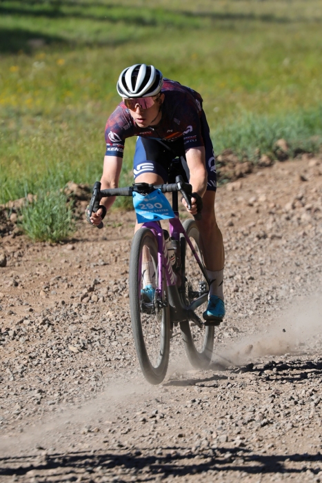 Griffin Easter, 3rd place in the Men's open. 2022 Crusher in the Tushar. Photo by Kevin McInnis