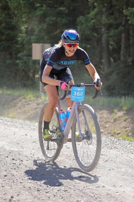 Emma Grant, second place in the women's pro category. 2022 Crusher in the Tushar. Photo by Kevin McInnis