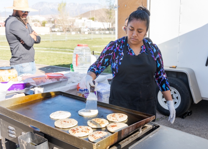 Papusa vendor - for many attendees, this was their first time trying papusas. They're delicious! Photo by John Shafer, Photo-John.net