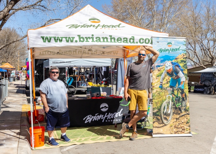 Brian Head Bike Park booth at the venue. Photo by John Shafer, Photo-John.net