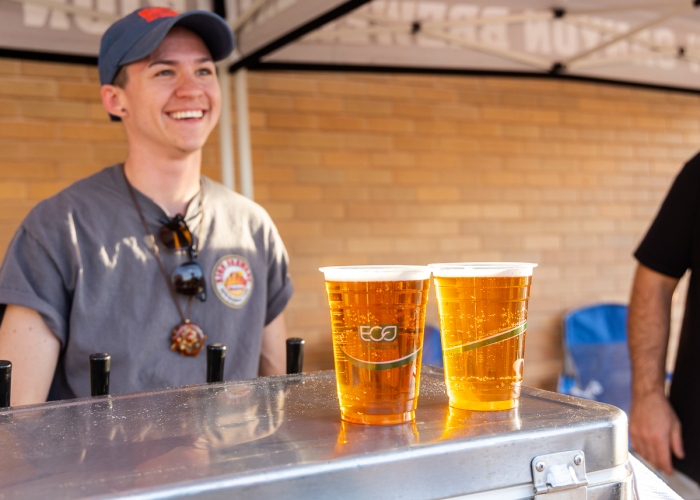 Cold, liquid refreshment at the Hurricane MTB Festival, provided by Zion Brewery. Photo by John Shafer, Photo-John.net