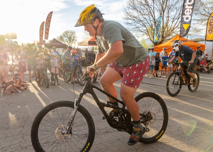 The log pull race is a crowd favorite at the Hurricane Mountain Bike Festival. Photo by John Shafer, Photo-John.net