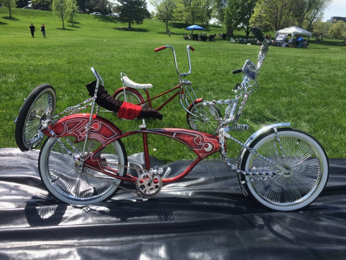 Sugarhouse Park Lowrider Bicycle and Car Show 2017. Salt Lake City, Utah. Photo by Dave Iltis