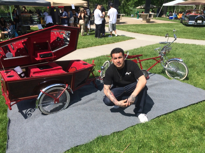 Sugarhouse Park Lowrider Bicycle and Car Show 2017. Salt Lake City, Utah. Photo by Dave Iltis