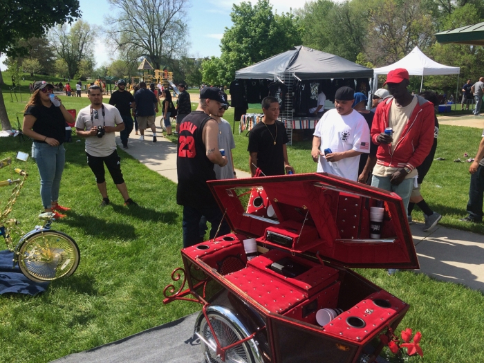 Sugarhouse Park Lowrider Bicycle and Car Show 2017. Salt Lake City, Utah. Photo by Dave Iltis