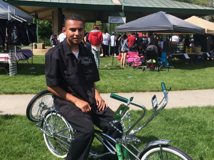 Sugarhouse Park Lowrider Bicycle and Car Show 2017. Salt Lake City, Utah. Photo by Dave Iltis