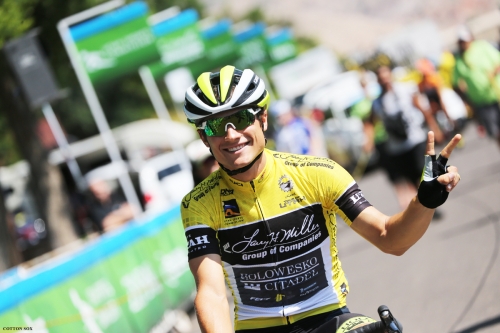 Race leader Robin Carpenter. 2016 Tour of Utah Stage 3 Photo: Catherine Fegan-Kim