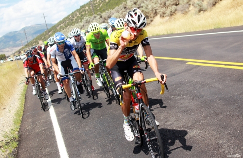 Lachlan Morton lost the stage and the lead to Andrew Talansky in Stage 6 of the 2016 Tour of Utah, photo by Cathy Fegan-Kim, cottonsoxphotography.com