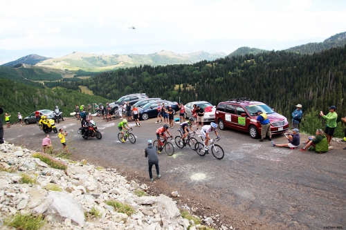 Top of Guardsman Pass in Stage 6 of the 2016 Tour of Utah, photo by Cathy Fegan-Kim, cottonsoxphotography.com