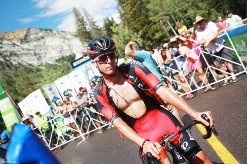 TJ after a long day in Stage 6 of the 2016 Tour of Utah, photo by Cathy Fegan-Kim, cottonsoxphotography.com