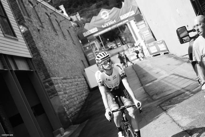 Adrien Costa before Stage 7 of the 2016 Tour of Utah. Photo by Catherine Fegan-Kim, cottonsoxphotography.com