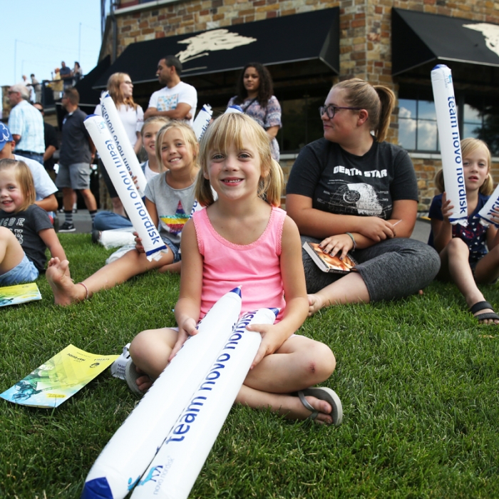 The fans are ready to cheer! Photo: Catherine Fegan-Kim