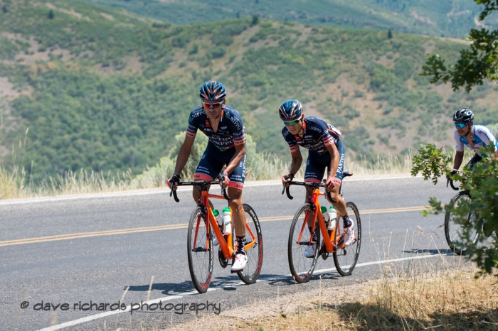 Nippo-Vini Fantini riders pace themselves up Mount Nebo. Stage 2, 2018 LHM Tour of Utah cycling race (Photo by Dave Richards, daverphoto.com)