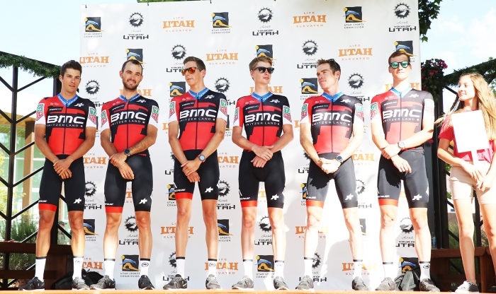 BMC Racing Team will be a force to be reckoned with. 2018 Tour of Utah Team Presentation, August 4, 2018, Cedar City, Utah. Photo by Cathy Fegan-Kim, cottonsoxphotography.net