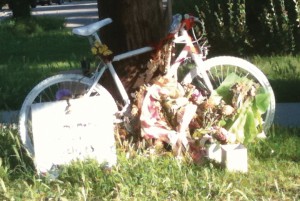 A ghost bike was placed near the location where Brynn Barton was killed.