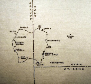 Map Bike Tour Southwestern Utah