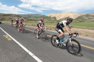 Bissell pro rider Chase Pinkham, third in line, swept all three stages.