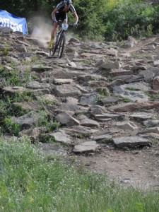 Alex Grant - Top of Rock Fall at 2012 MTB Nationals - Ketchum