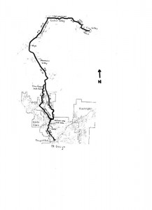 Map of Dixie Legacy Classic Road Bike Route.