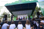 Kids watch as the racers answers their questions. Photo by Cottonsoxphotography.com