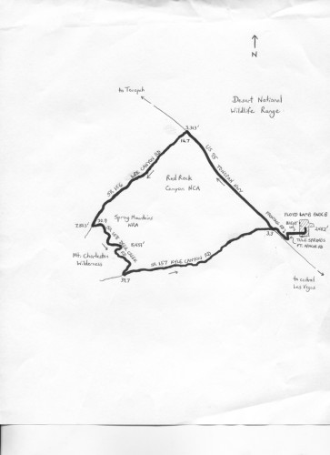 Map Mt. Charleston Nevada