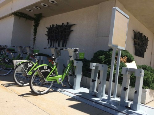 The new GreenBike bikeshare Station at 200 S. and 200 E in Salt Lake City. Photo by Dave Iltis