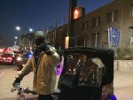 Pedicabs provide clean transportation, even in winter.