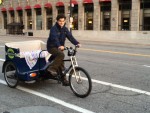 A pedicab on the streets of Salt Lake City.