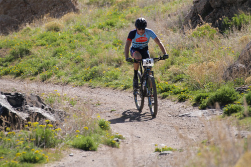 Jake Mathewson won the 2015 Antelope 50k Mountain Bike Race on April 18, 2015. Photo by Aktiva Sports Photography.