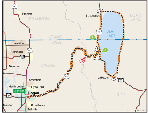 Map - Stage 1 - 2015 Tour of Utah - Logan to Logan