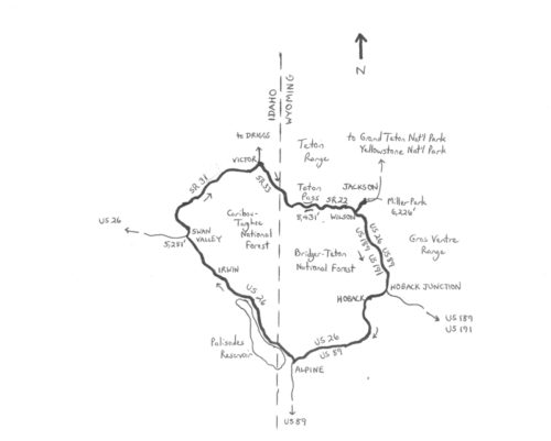 Around the Block map Jackson Wyoming