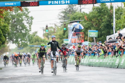 Keil Reijnen (UHC) sprints for the win on Stage 1, 2015 Tour of Utah, daverphoto.com