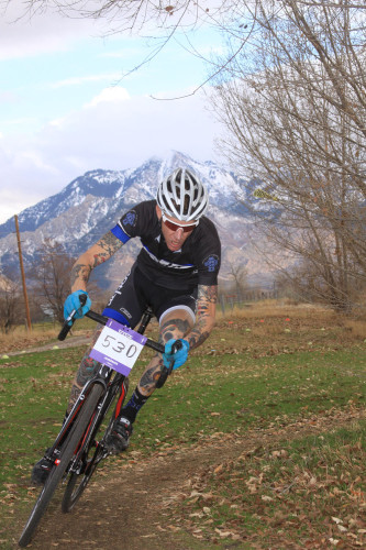 Ogden has 3 great cyclocross venues! Here, Tim Matthews races at Weber County Fairgrounds in 2012. Photo by Dave Iltis