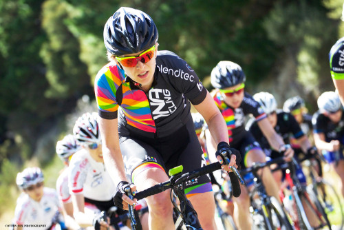 Lauren De Crescenzo (DNA Cycling p/b K4) at the Women's Tour of New Zealand