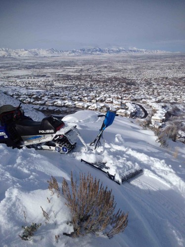 ThinAir Cycles is grooming Fat Bike Trails in Corner Canyon. This is a shot of Potato Hill. Photo by Mike Rossberg