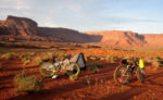 Bikepacking in Lockhart Basin, southwest of Moab, Utah.