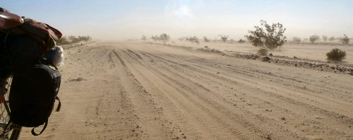 A dusty morning on the Cadiz Road. Photo by John Roberson