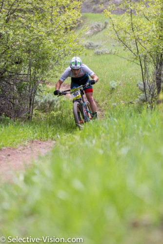 Justin Lindine on his way to winning the Pro-Men's Class at the Soldier Hollow Intermountain Cup race on May 7, 2016. Photo by Angie Harker; Selective-Vision.com