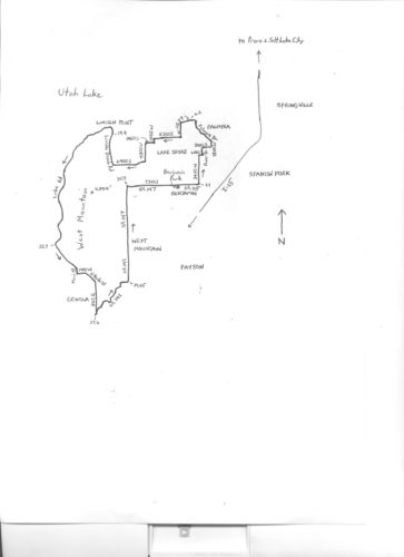 Utah Lake Bike ride map