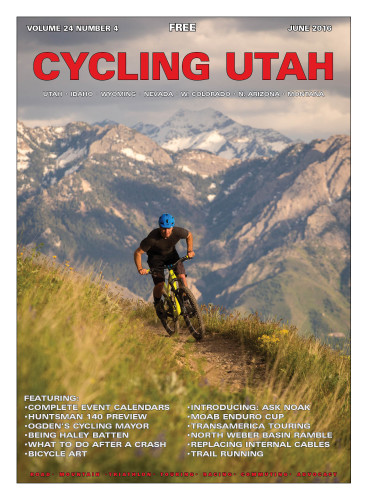  Cover Photo: Galen Carter riding the Bonneville Shoreline Trail on May 26, 2016.   Photo by Wray Sinclair; www.wraysinclair.com